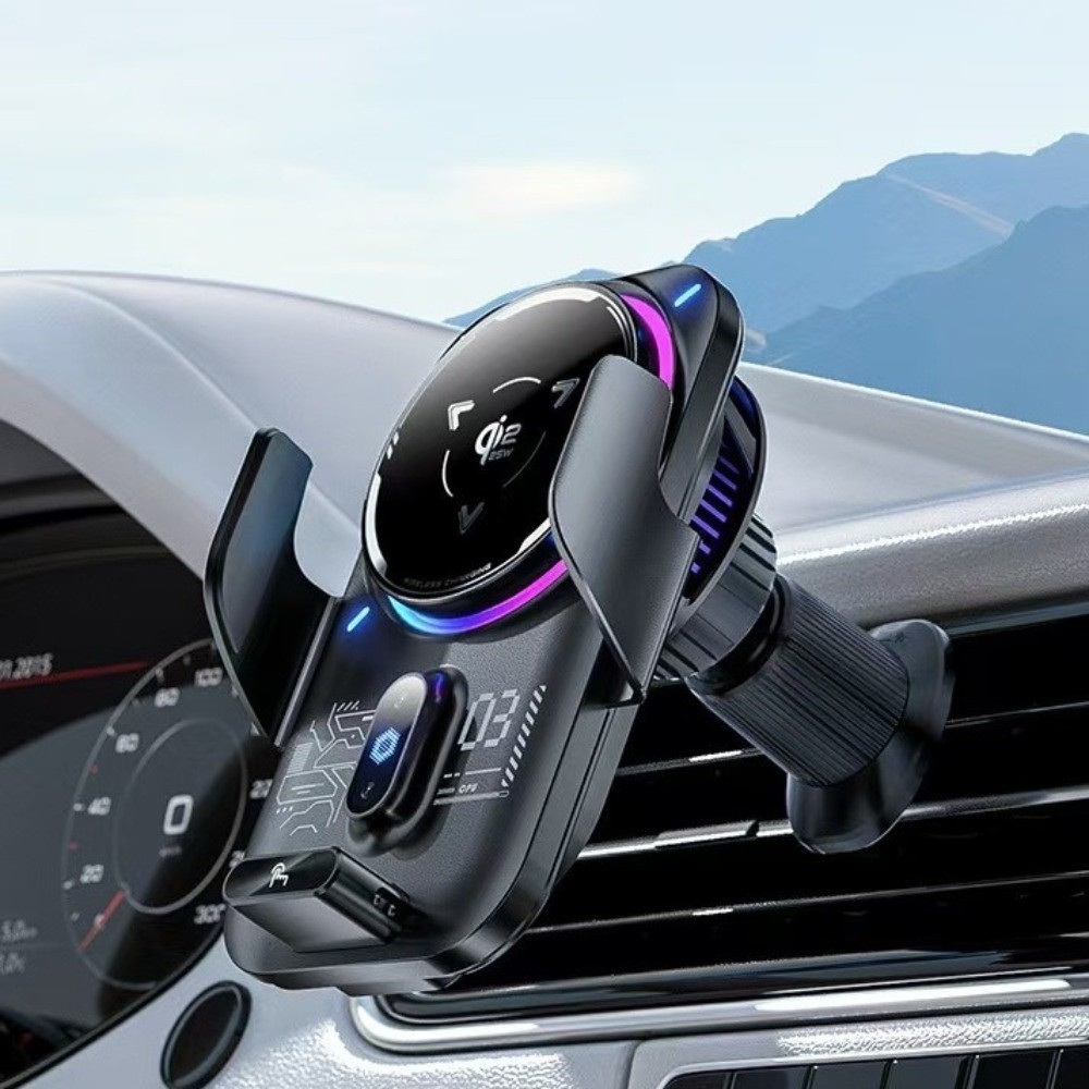 Wireless Car Charger Mount Fast Charging - ที่ชาร์จไร้สายในรถยนต์แบบแม่เหล็ก 15W/25W ชาร์จเร็ว ที่ยึดโทรศัพท์ในรถยนต์ ระบบระบายความร้อนด้วยสารกึ่งตัวนำ ระบบเหนี่ยวนำอัตโนมัติ