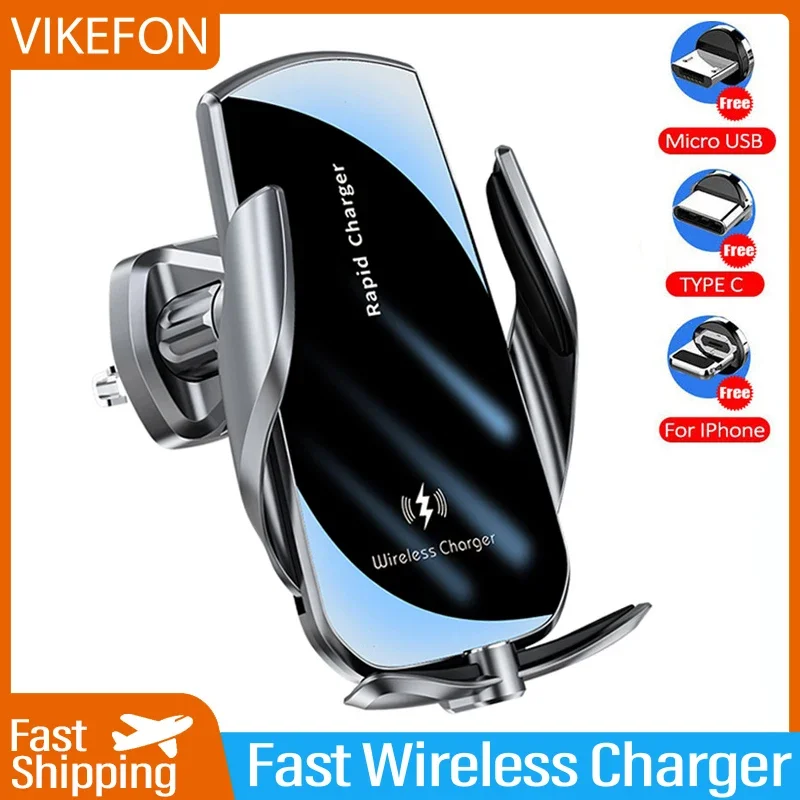 Wireless Car Charger Mount Fast Charging - Vikefon ที่ชาร์จไร้สาย30W ในรถยนต์, ที่ชาร์จในรถแบบไร้สายสำหรับ iPhone 15