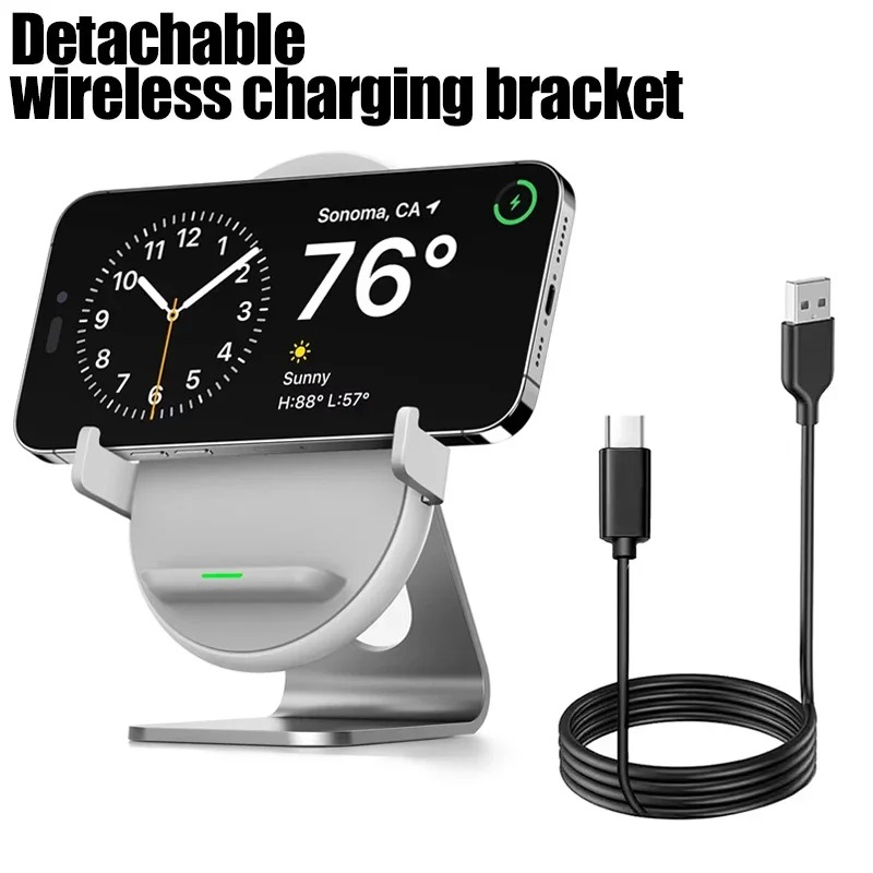 Wireless Car Charger Mount Fast Charging - ที่ชาร์จไร้สายในรถยนต์ 15W ชาร์จเร็ว พร้อมระบบหนีบอัตโนมัติ ติดตั้งช่องระบายอากาศหรือแผงหน้าปัด สำหรับ