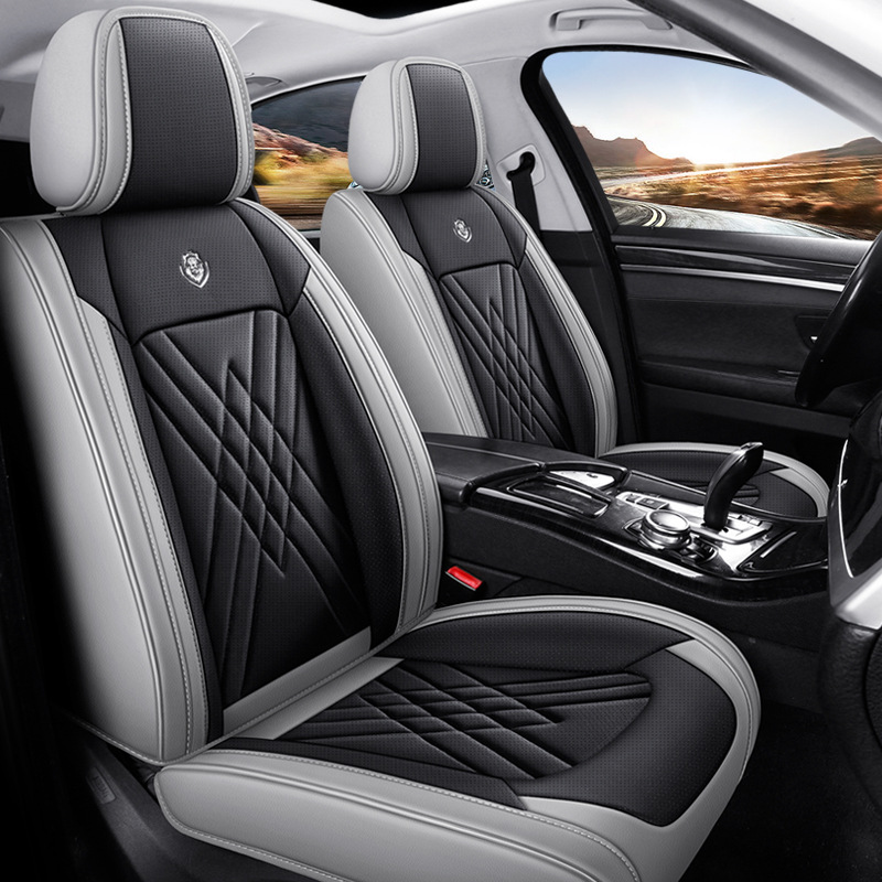 Leather Car Seat Covers Full Set Universal - ชุดหุ้มเบาะรถยนต์หนัง Nappa ใหม่ ครบชุด 5 ที่นั่ง