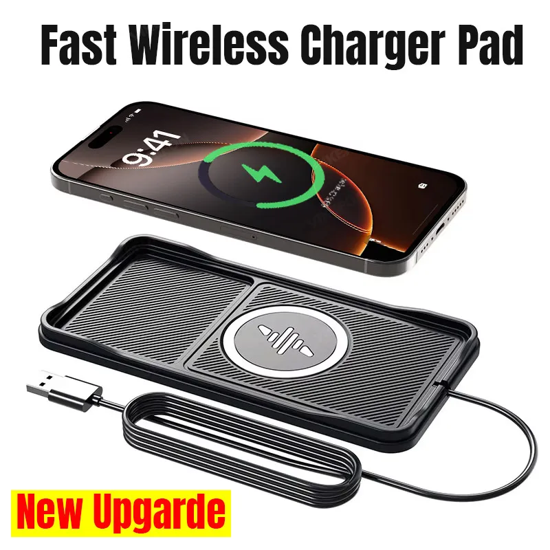 Wireless Car Charger Mount Fast Charging - รถไร้สาย Charger Pad ฐานสาย USB สําหรับ