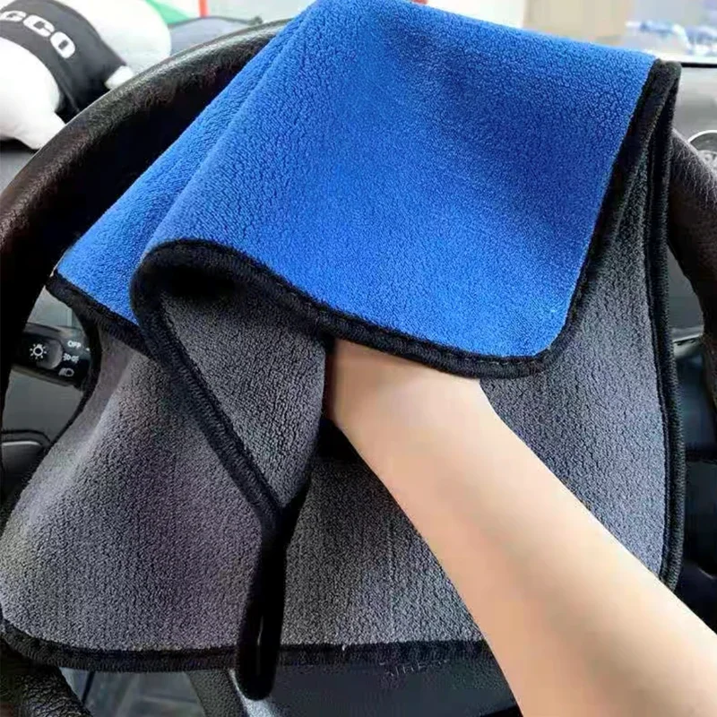 Microfiber Car Drying Towel Super Absorbent - ผ้าเช็ดรถไมโครไฟเบอร์ 1/5 ชิ้น ซุปเปอร์ซับน้ำ ผ้าทำความสะอาดรถยนต์ ผ้าเช็ดแห้งสองด้าน