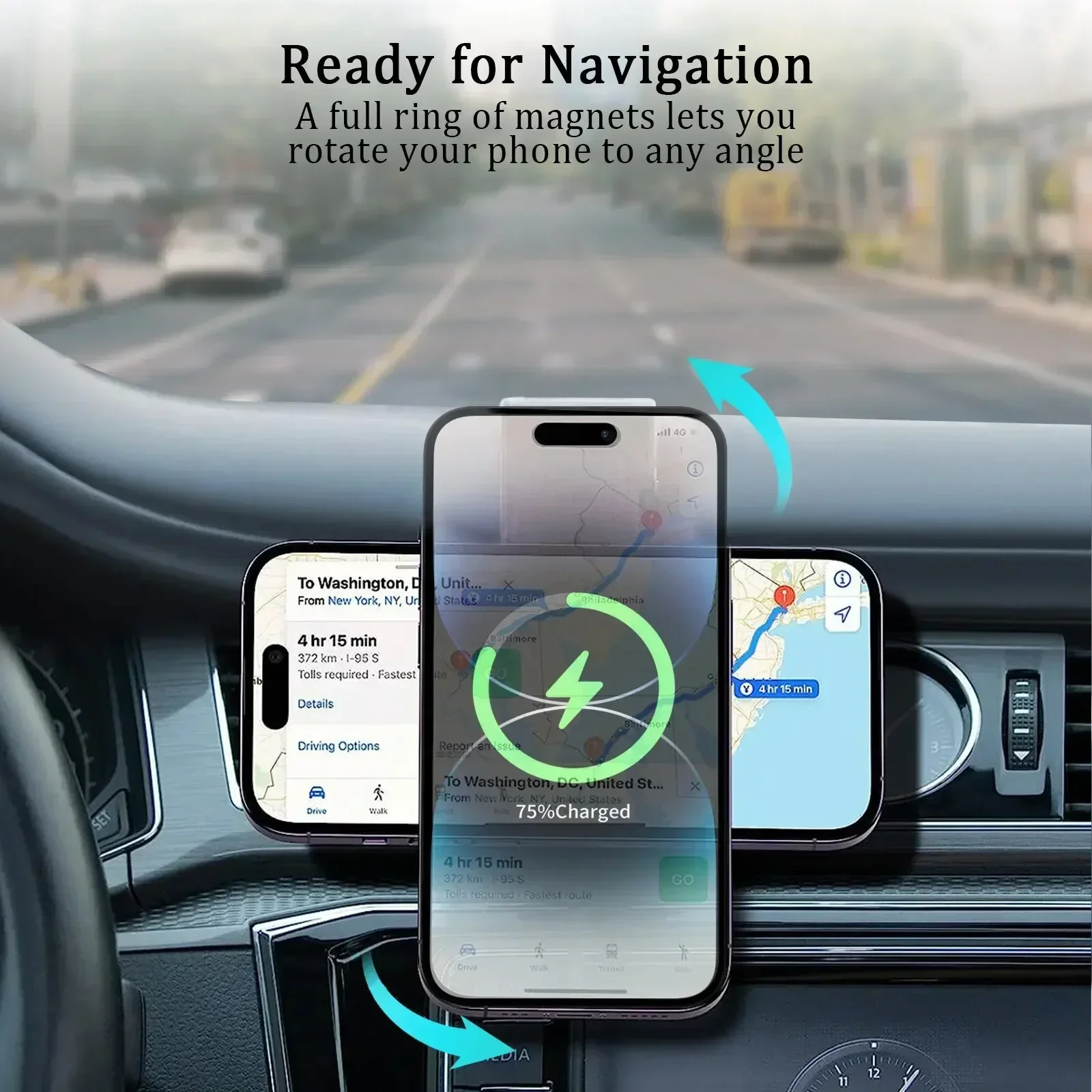 รถ Magnetic Wireless Charger ก - Wireless Car Charger Mount Fast Charging บทวิจารณ์และราคา