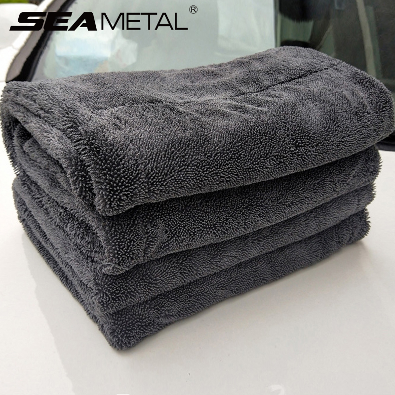 ผ้าเช็ดตัวล้างรถ 1200GSM ผ้าเช - Microfiber Car Drying Towel Super Absorbent บทวิจารณ์และราคา
