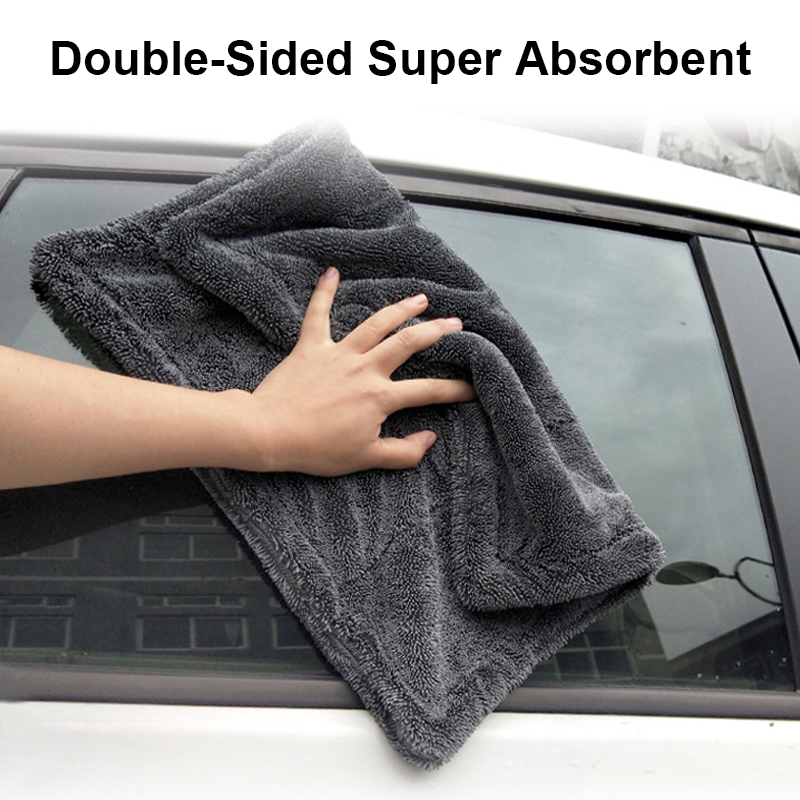 ผ้าเช็ดตัวล้างรถ 1200GSM ผ้าเช - Microfiber Car Drying Towel Super Absorbent บทวิจารณ์และราคา