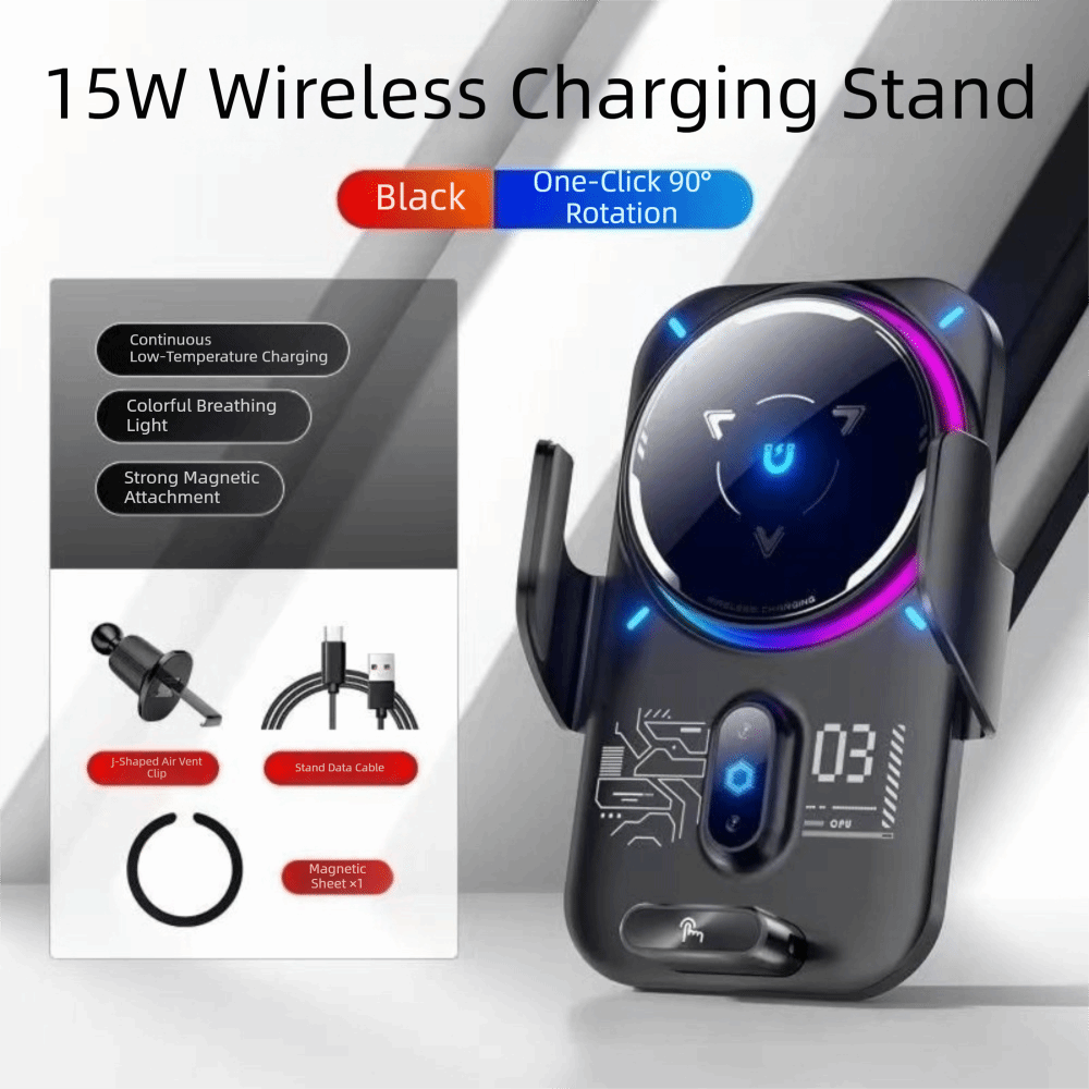 ที่ชาร์จไร้สายในรถยนต์แบบแม่เห - Wireless Car Charger Mount Fast Charging บทวิจารณ์และราคา
