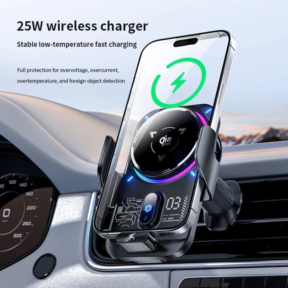 ที่ชาร์จไร้สายในรถยนต์แบบแม่เห - Wireless Car Charger Mount Fast Charging บทวิจารณ์และราคา