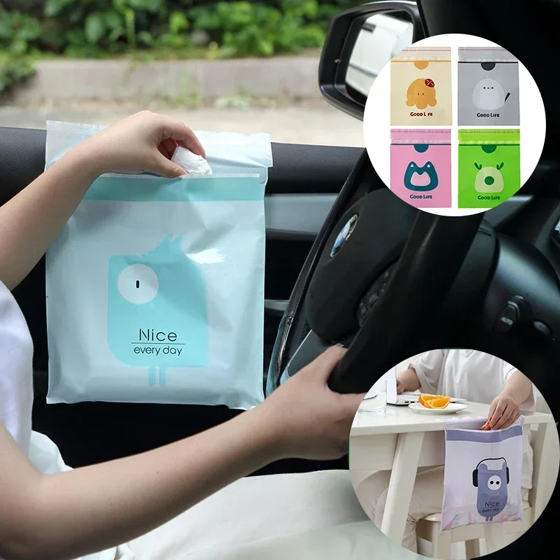ถุงขยะในรถยนต์ 15 ชิ้น ถุงขยะแ - Waterproof Car Trash Can With Lid บทวิจารณ์และราคา
