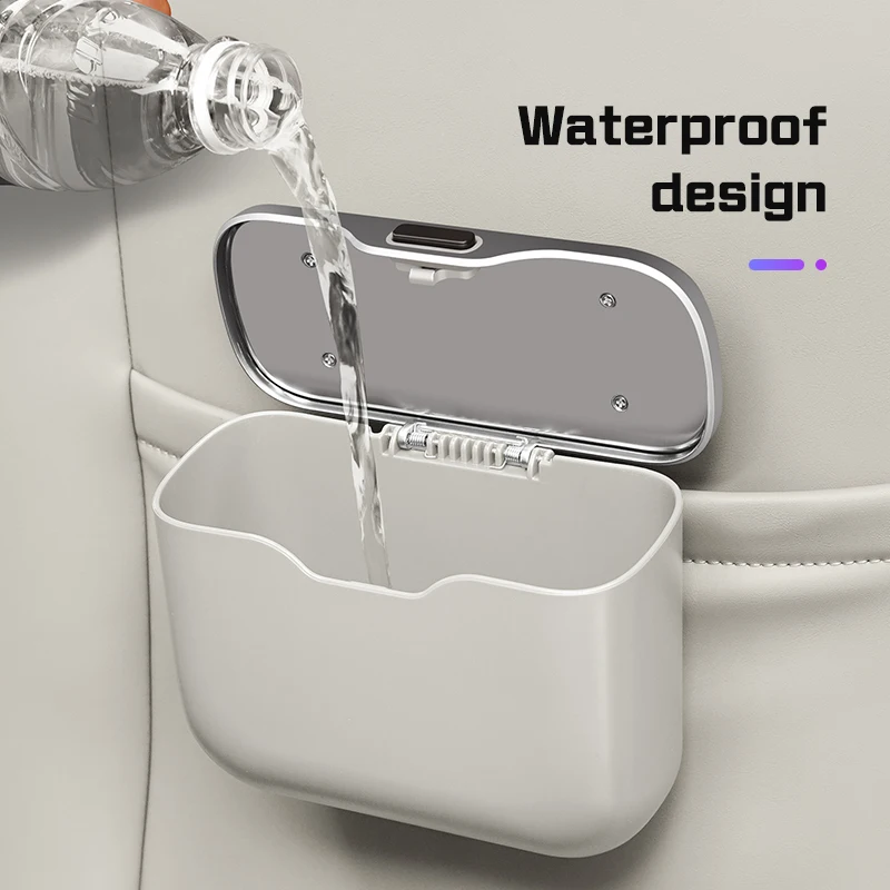 ถังขยะในรถยนต์แบบพกพา แขวนได้  - Waterproof Car Trash Can With Lid บทวิจารณ์และราคา