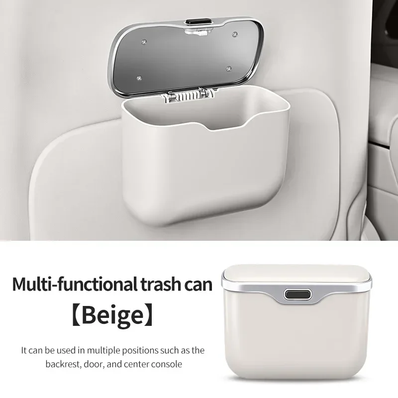 ถังขยะในรถยนต์แบบพกพา แขวนได้  - Waterproof Car Trash Can With Lid บทวิจารณ์และราคา