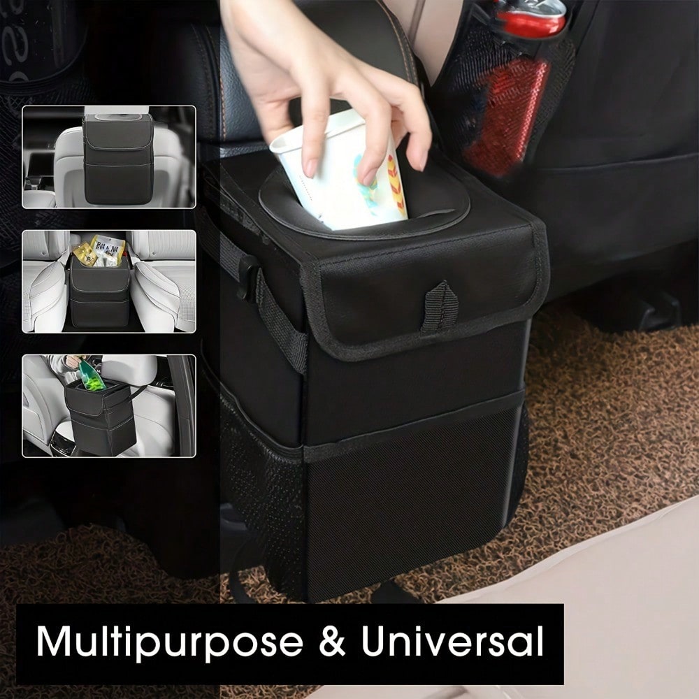 ถังขยะในรถยนต์แบบพกพา กันน้ำ พ - Waterproof Car Trash Can With Lid บทวิจารณ์และราคา