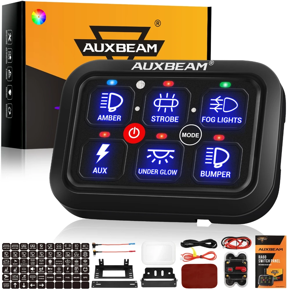 แผงสวิตช์ AUXBEAM RA60 แบบ 6 ช - Car Electronics บทวิจารณ์และราคา
