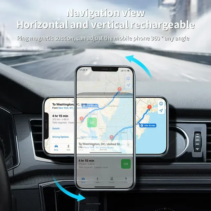 แท่นชาร์จโทรศัพท์แบบแม่เหล็กใน - Magnetic Phone Holder For Car Vent บทวิจารณ์และราคา