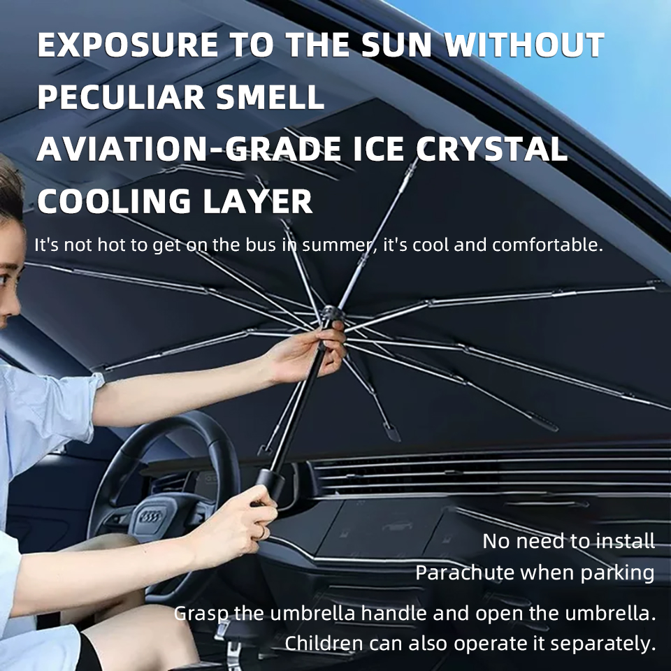 ร่มบังแดดรถยนต์แบบพับได้ ใช้ได - Car Sunshade Windshield Umbrella Foldable บทวิจารณ์และราคา