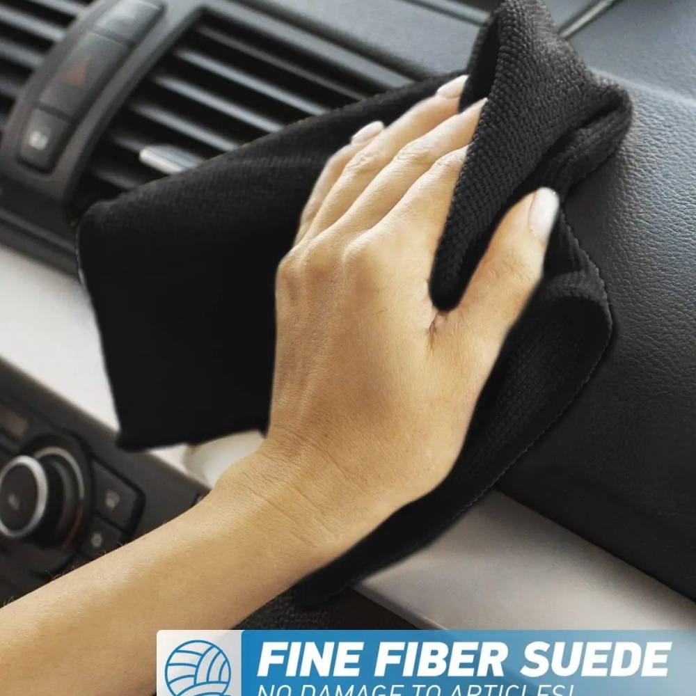 ผ้าไมโครไฟเบอร์สีดำ ผ้าเช็ดทำค - Microfiber Car Drying Towel Super Absorbent บทวิจารณ์และราคา