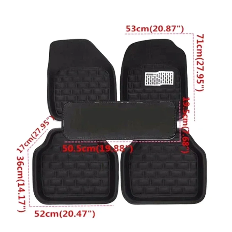 ใหม่หรูหราหนังรถสําหรับ Univer - Car Floor Mats Universal Waterproof Leather บทวิจารณ์และราคา