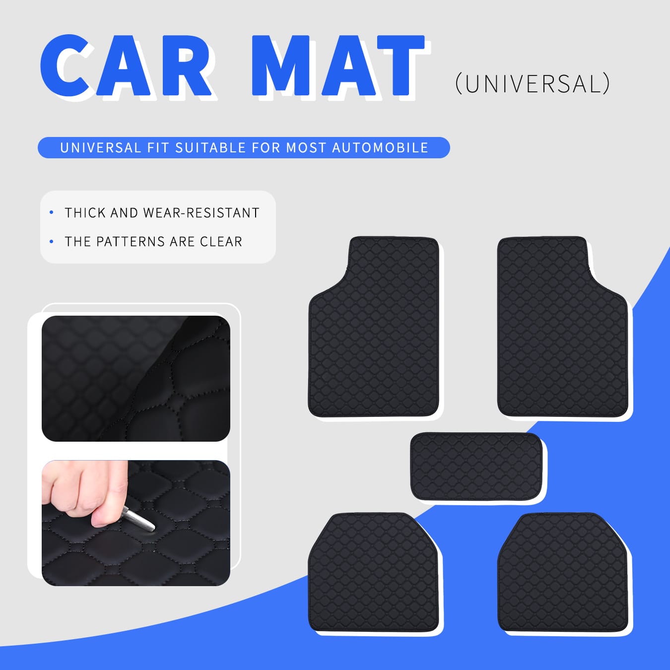 ชุดพรมปูพื้นรถยนต์ครบชุด ใช้ได - Car Floor Mats Universal Waterproof Leather บทวิจารณ์และราคา