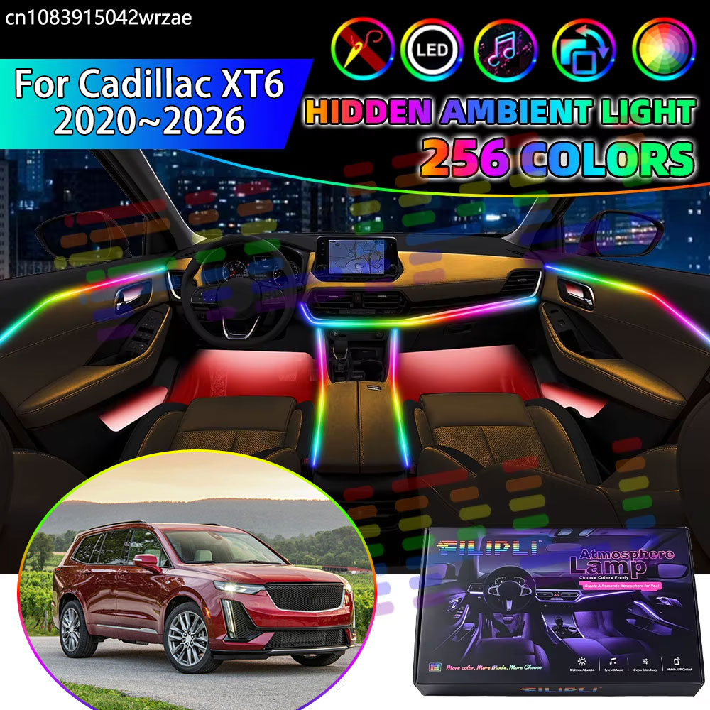 สำหรับ Cadillac XT6 2020~2026  - Led Ambient Interior Car Lights App Control บทวิจารณ์และราคา